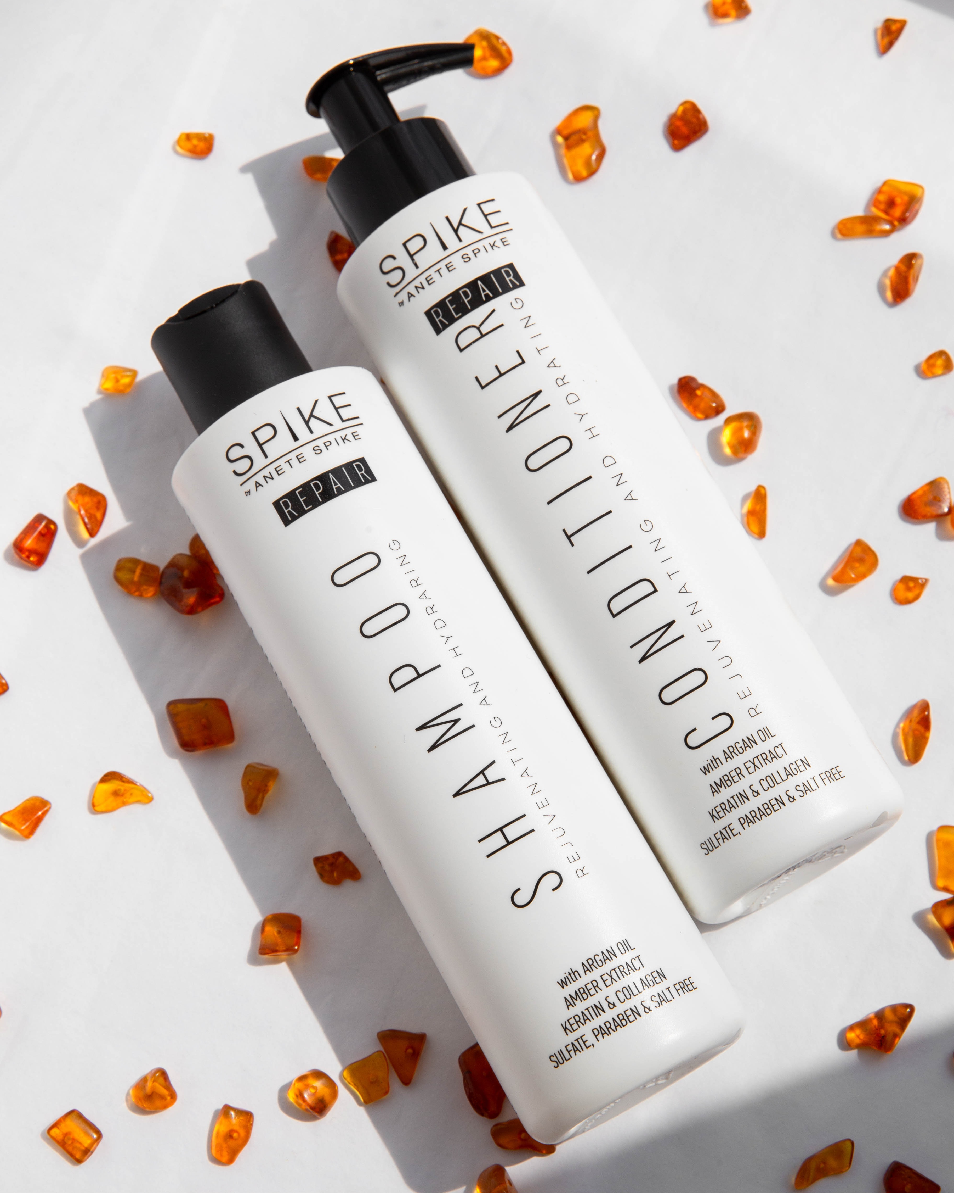 Amber šampūns un kondicionieris - atjaunojošs un attīrošs